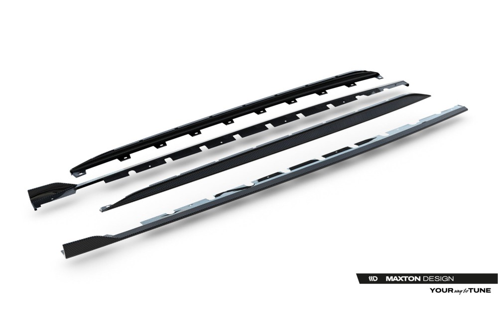 Set of Prepreg Carbon Fiber Side Skirts Audi RS3 Sedan 8Y Facelift