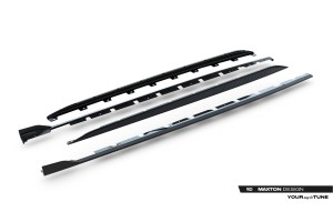 Set of Prepreg Carbon Fiber Side Skirts Audi RS3 Sedan 8Y Facelift