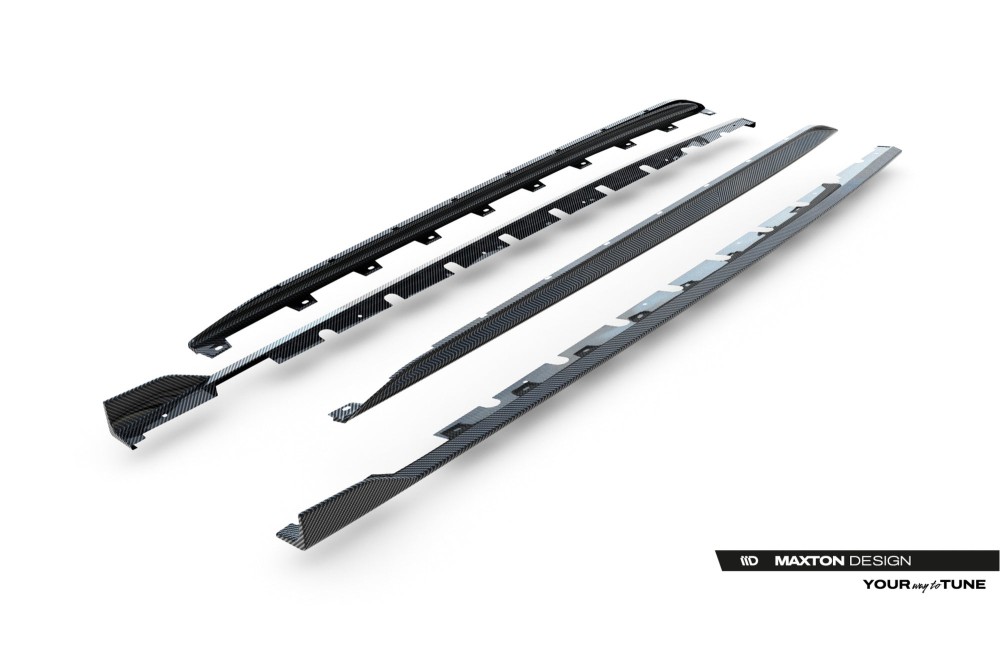 Set of Prepreg Carbon Fiber Side Skirts Audi RS3 Sedan 8Y Facelift