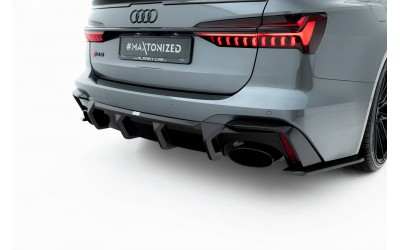 Prepreg Carbon Fiber Rear Diffuser Audi RS6 C8 (version without towbar) - No