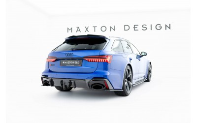 Prepreg Carbon Fiber Rear Diffuser Audi RS7 C8   (version with towbar) - Yes