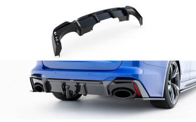 Prepreg Carbon Fiber Rear Diffuser Audi RS7 C8   (version with towbar) - Yes