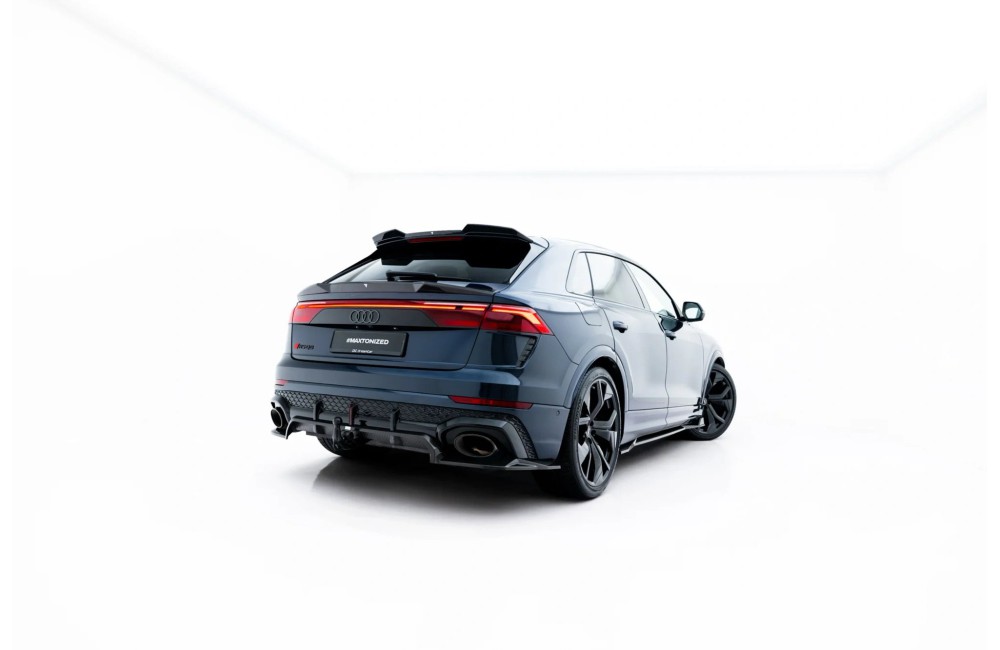 Prepreg Carbon Fiber Rear Splitter (with vertical bars) Audi RSQ8 Mk1 Facelift