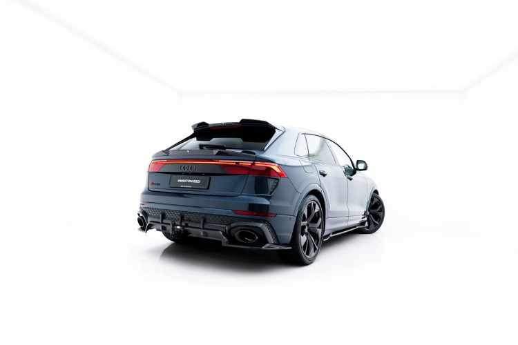 Prepreg Carbon Fiber Πίσω Splitter (με κατακόρυφες ράβδους) Audi RSQ8 Mk1 Facelift