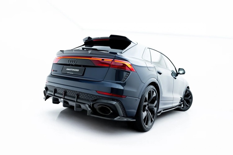 Prepreg Carbon Fiber Πίσω Splitter (με κατακόρυφες ράβδους) Audi RSQ8 Mk1 Facelift