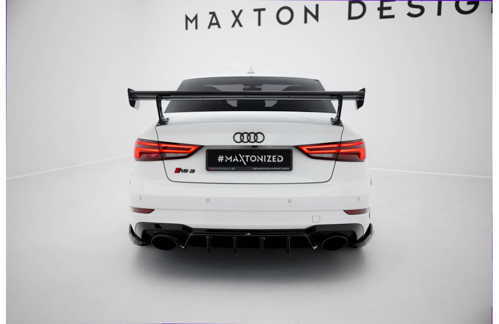 Carbon Spoiler With External Brackets Uprights Audi A3 / A3 S-Line / S3 / RS3 Sedan 8V / 8V Facelift Carbon Spoiler With External Brackets Uprights Audi A3 / A3 S-Line / S3 / RS3 Sedan 8V / 8V Facelift