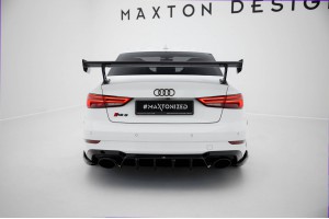 Carbon Spoiler With External Brackets Uprights Audi A3 / A3 S-Line / S3 / RS3 Sedan 8V / 8V Facelift Carbon Spoiler With External Brackets Uprights Audi A3 / A3 S-Line / S3 / RS3 Sedan 8V / 8V Facelift