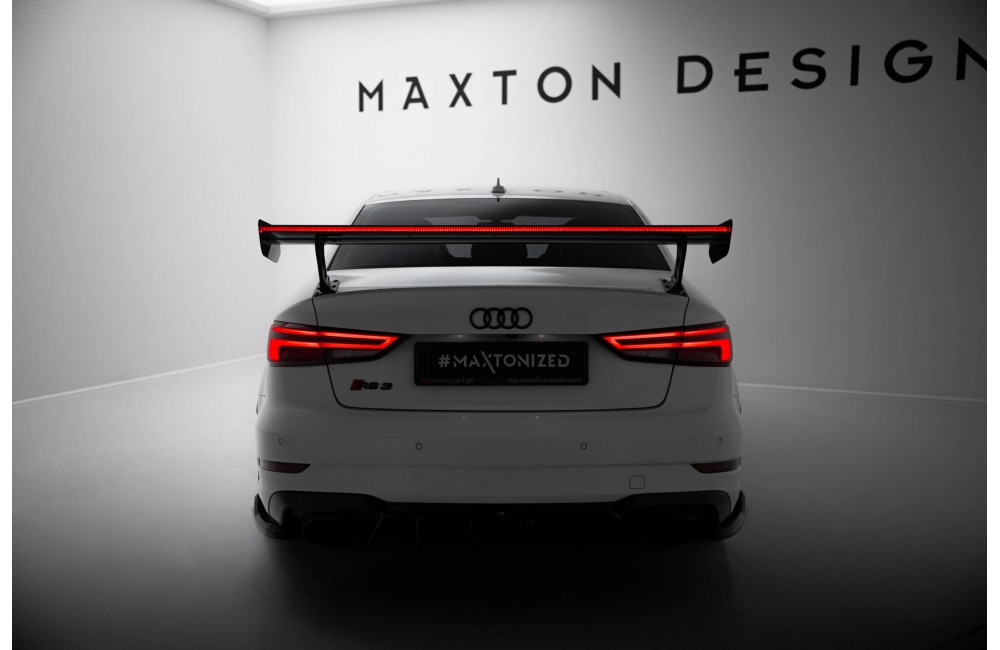 Carbon Spoiler With External Brackets Uprights + LED Audi A3 / A3 S-Line / S3 / RS3 Sedan 8V / 8V Facelift Carbon Spoiler With External Brackets Uprights + LED Audi A3 / A3 S-Line / S3 / RS3 Sedan 8V / 8V Facelift
