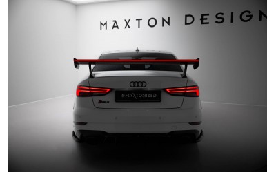 Carbon Spoiler With External Brackets Uprights + LED Audi A3 / A3 S-Line / S3 / RS3 Sedan 8V / 8V Facelift