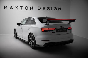 Carbon Spoiler With External Brackets Uprights + LED Audi A3 / A3 S-Line / S3 / RS3 Sedan 8V / 8V Facelift Carbon Spoiler With External Brackets Uprights + LED Audi A3 / A3 S-Line / S3 / RS3 Sedan 8V / 8V Facelift