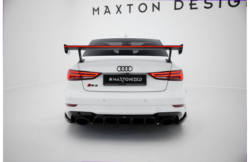 Carbon Spoiler With External Brackets Uprights + LED Audi A3 / A3 S-Line / S3 / RS3 Sedan 8V / 8V Facelift Carbon Spoiler With External Brackets Uprights + LED Audi A3 / A3 S-Line / S3 / RS3 Sedan 8V / 8V Facelift