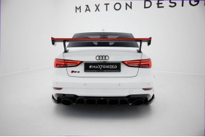 Carbon Spoiler With External Brackets Uprights + LED Audi A3 / A3 S-Line / S3 / RS3 Sedan 8V / 8V Facelift Carbon Spoiler With External Brackets Uprights + LED Audi A3 / A3 S-Line / S3 / RS3 Sedan 8V / 8V Facelift