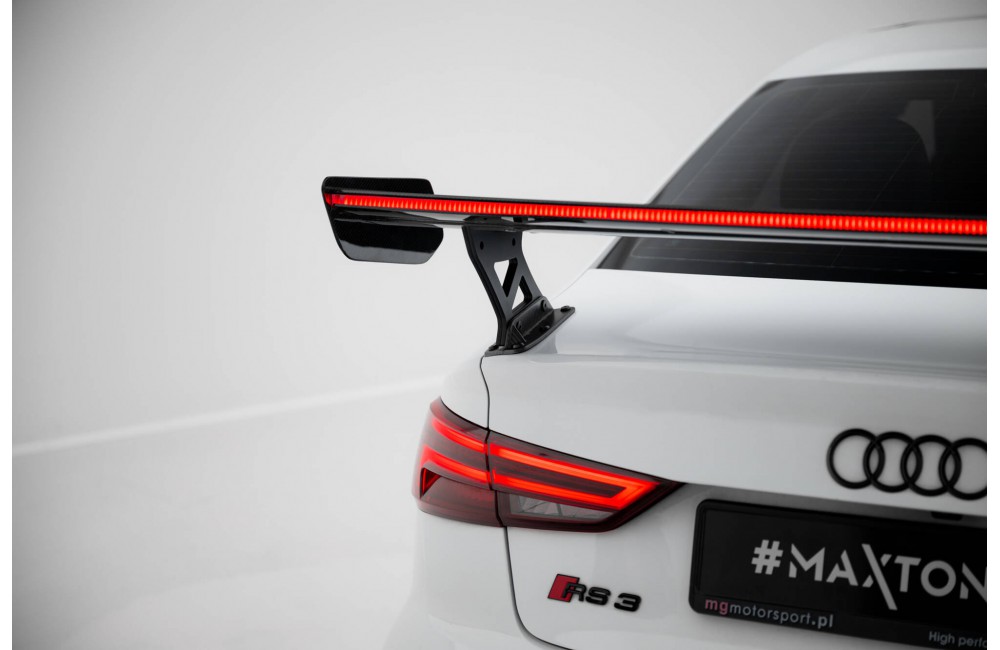 Carbon Spoiler With External Brackets Uprights + LED Audi A3 / A3 S-Line / S3 / RS3 Sedan 8V / 8V Facelift Carbon Spoiler With External Brackets Uprights + LED Audi A3 / A3 S-Line / S3 / RS3 Sedan 8V / 8V Facelift