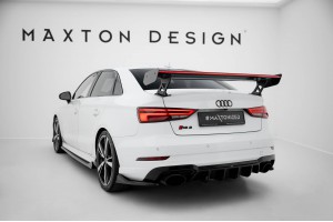 Carbon Spoiler With External Brackets Uprights + LED Audi A3 / A3 S-Line / S3 / RS3 Sedan 8V / 8V Facelift Carbon Spoiler With External Brackets Uprights + LED Audi A3 / A3 S-Line / S3 / RS3 Sedan 8V / 8V Facelift