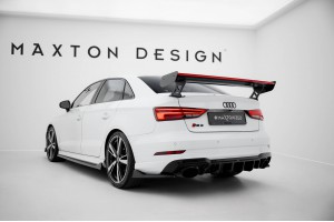 Carbon Spoiler With External Brackets Uprights + LED Audi A3 / A3 S-Line / S3 / RS3 Sedan 8V / 8V Facelift Carbon Spoiler With External Brackets Uprights + LED Audi A3 / A3 S-Line / S3 / RS3 Sedan 8V / 8V Facelift