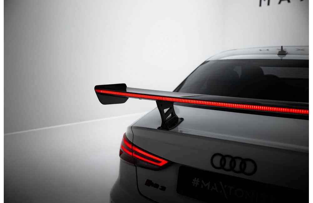 Carbon Spoiler With Internal Brackets Uprights + LED Audi A3 / A3 S-Line / S3 / RS3 Sedan 8V / 8V Facelift Carbon Spoiler With Internal Brackets Uprights + LED Audi A3 / A3 S-Line / S3 / RS3 Sedan 8V / 8V Facelift