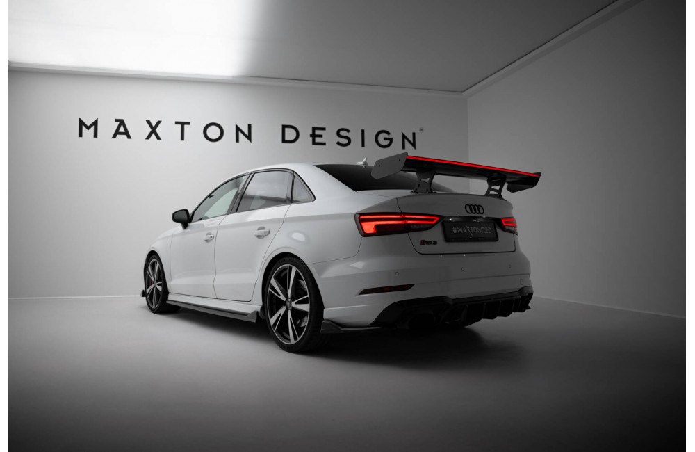Carbon Spoiler With Internal Brackets Uprights + LED Audi A3 / A3 S-Line / S3 / RS3 Sedan 8V / 8V Facelift Carbon Spoiler With Internal Brackets Uprights + LED Audi A3 / A3 S-Line / S3 / RS3 Sedan 8V / 8V Facelift