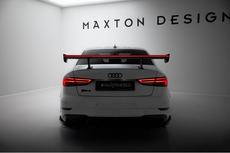 Carbon Αεροτομή With Internal Brackets Uprights + LED Audi A3 / A3 S-Line / S3 / RS3 Sedan 8V / 8V Facelift