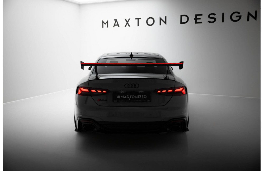 Carbon Spoiler With External Brackets Uprights V.1 + LED Audi A5 / A5 S-Line / S5 / RS5 Coupe F5 / F5 Facelift Carbon Spoiler With External Brackets Uprights V.1 + LED Audi A5 / A5 S-Line / S5 / RS5 Coupe F5 / F5 Facelift