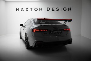 Carbon Spoiler With External Brackets Uprights V.1 + LED Audi A5 / A5 S-Line / S5 / RS5 Coupe F5 / F5 Facelift Carbon Spoiler With External Brackets Uprights V.1 + LED Audi A5 / A5 S-Line / S5 / RS5 Coupe F5 / F5 Facelift