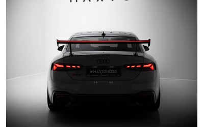 Carbon Spoiler With External Brackets Uprights V.1 + LED Audi A5 / A5 S-Line / S5 / RS5 Coupe F5 / F5 Facelift