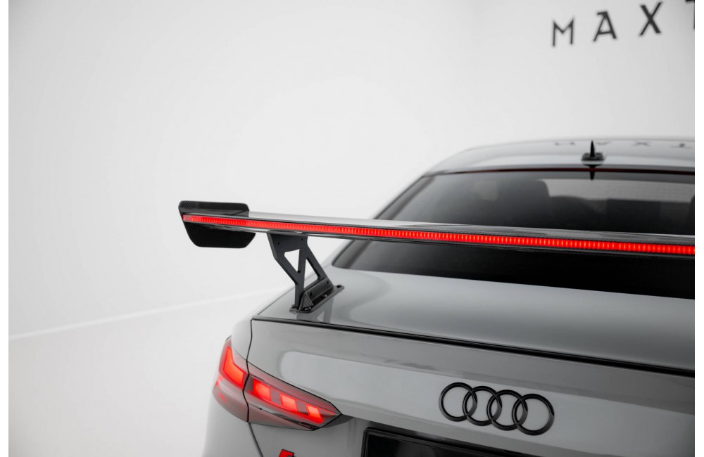 Carbon Spoiler With External Brackets Uprights V.1 + LED Audi A5 / A5 S-Line / S5 / RS5 Coupe F5 / F5 Facelift Carbon Spoiler With External Brackets Uprights V.1 + LED Audi A5 / A5 S-Line / S5 / RS5 Coupe F5 / F5 Facelift
