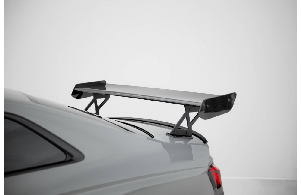 Carbon Spoiler With External Brackets Uprights V.1 + LED Audi A5 / A5 S-Line / S5 / RS5 Coupe F5 / F5 Facelift Carbon Spoiler With External Brackets Uprights V.1 + LED Audi A5 / A5 S-Line / S5 / RS5 Coupe F5 / F5 Facelift