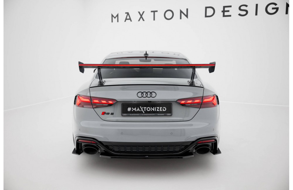 Carbon Spoiler With External Brackets Uprights V.1 + LED Audi A5 / A5 S-Line / S5 / RS5 Coupe F5 / F5 Facelift Carbon Spoiler With External Brackets Uprights V.1 + LED Audi A5 / A5 S-Line / S5 / RS5 Coupe F5 / F5 Facelift
