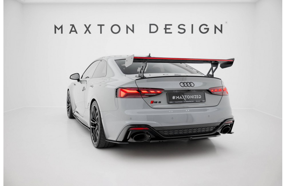 Carbon Spoiler With External Brackets Uprights V.1 + LED Audi A5 / A5 S-Line / S5 / RS5 Coupe F5 / F5 Facelift Carbon Spoiler With External Brackets Uprights V.1 + LED Audi A5 / A5 S-Line / S5 / RS5 Coupe F5 / F5 Facelift