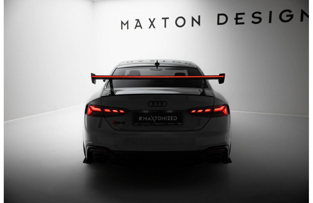 Carbon Spoiler With External Brackets Uprights V.2 + LED Audi A5 / A5 S-Line / S5 / RS5 Coupe F5 / F5 Facelift Carbon Spoiler With External Brackets Uprights V.2 + LED Audi A5 / A5 S-Line / S5 / RS5 Coupe F5 / F5 Facelift