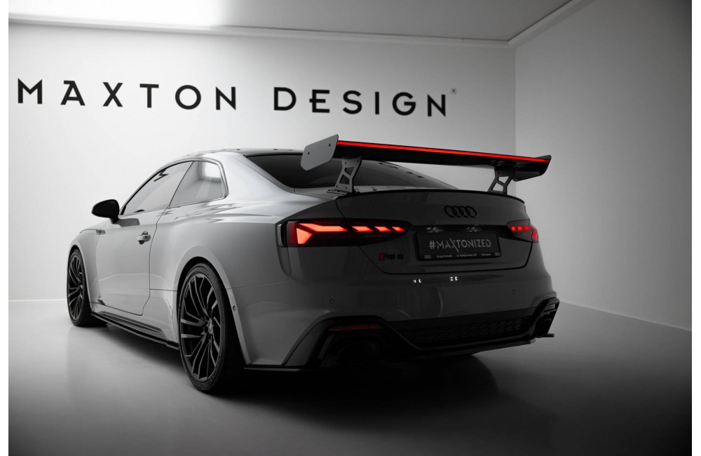 Carbon Spoiler With External Brackets Uprights V.2 + LED Audi A5 / A5 S-Line / S5 / RS5 Coupe F5 / F5 Facelift Carbon Spoiler With External Brackets Uprights V.2 + LED Audi A5 / A5 S-Line / S5 / RS5 Coupe F5 / F5 Facelift
