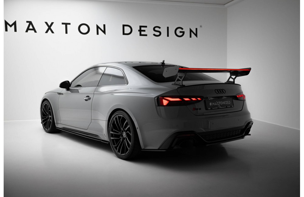 Carbon Spoiler With External Brackets Uprights V.2 + LED Audi A5 / A5 S-Line / S5 / RS5 Coupe F5 / F5 Facelift Carbon Spoiler With External Brackets Uprights V.2 + LED Audi A5 / A5 S-Line / S5 / RS5 Coupe F5 / F5 Facelift
