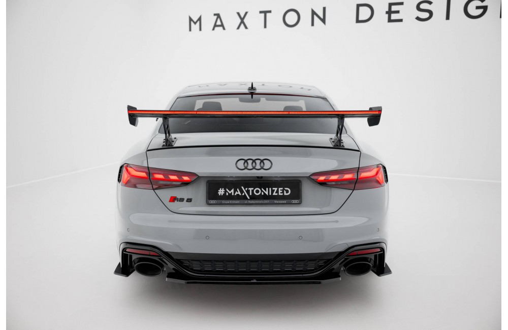 Carbon Spoiler With External Brackets Uprights V.2 + LED Audi A5 / A5 S-Line / S5 / RS5 Coupe F5 / F5 Facelift Carbon Spoiler With External Brackets Uprights V.2 + LED Audi A5 / A5 S-Line / S5 / RS5 Coupe F5 / F5 Facelift