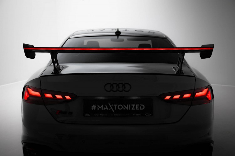 Αεροτομή Carbon Με Εξωτερικές Βάσεις V.2 + LED Audi A5 / A5 S-Line / S5 / RS5 Coupe F5 / F5 Facelift
