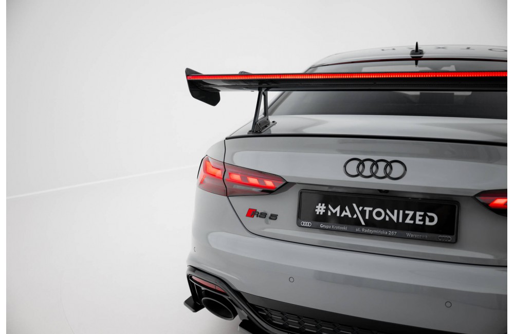 Carbon Spoiler With Upper Swan Mounting + LED Audi A5 / A5 S-Line / S5 / RS5 Coupe F5 / F5 Facelift Carbon Spoiler With Upper Swan Mounting + LED Audi A5 / A5 S-Line / S5 / RS5 Coupe F5 / F5 Facelift