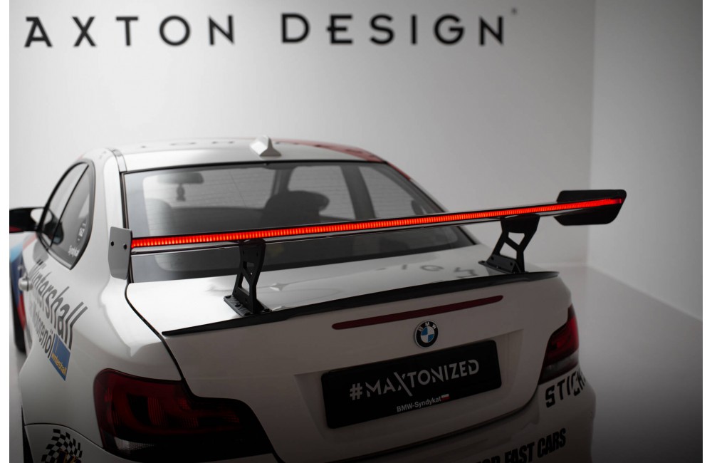 Carbon Spoiler With Internal Brackets Uprights V.2 + LED BMW 1 M E82