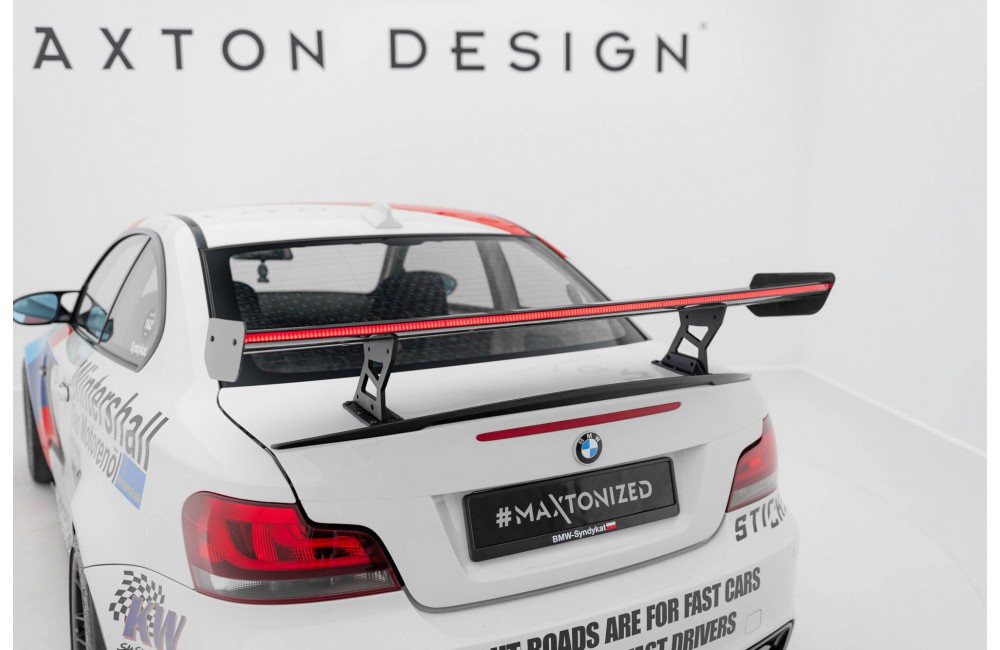 Carbon Spoiler With Internal Brackets Uprights V.2 + LED BMW 1 M E82