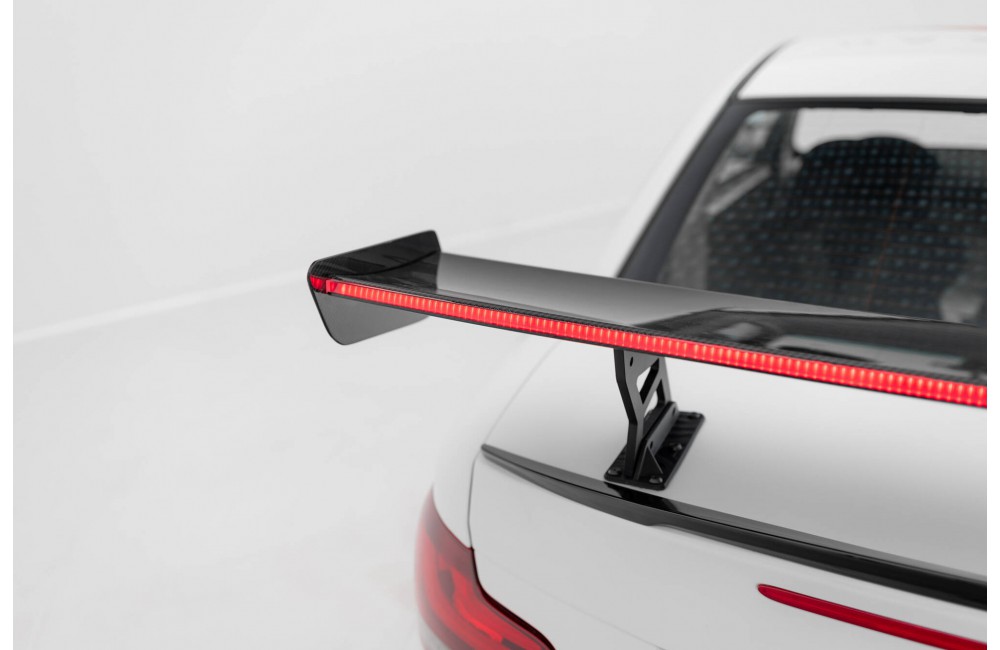Carbon Spoiler With Internal Brackets Uprights V.2 + LED BMW 1 M E82