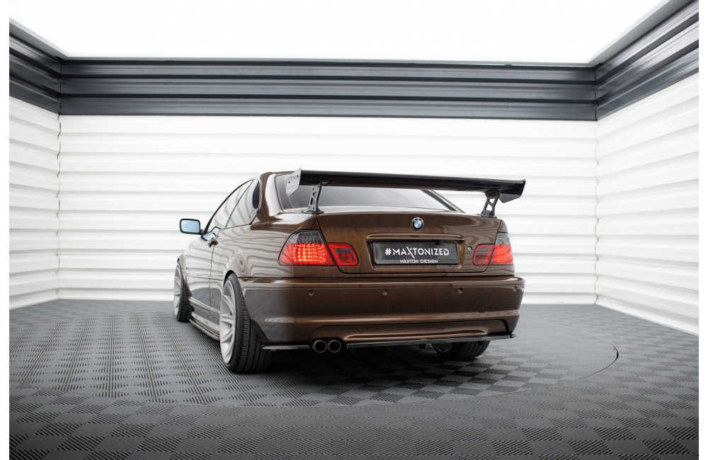 Carbon Spoiler With External Brackets Uprights BMW 3 Coupe E46 Carbon Spoiler With External Brackets Uprights BMW 3 Coupe E46