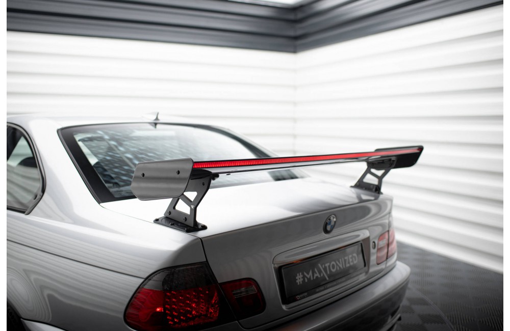 Carbon Spoiler With External Brackets Uprights + LED BMW 3 Coupe E46 Carbon Spoiler With External Brackets Uprights + LED BMW 3 Coupe E46