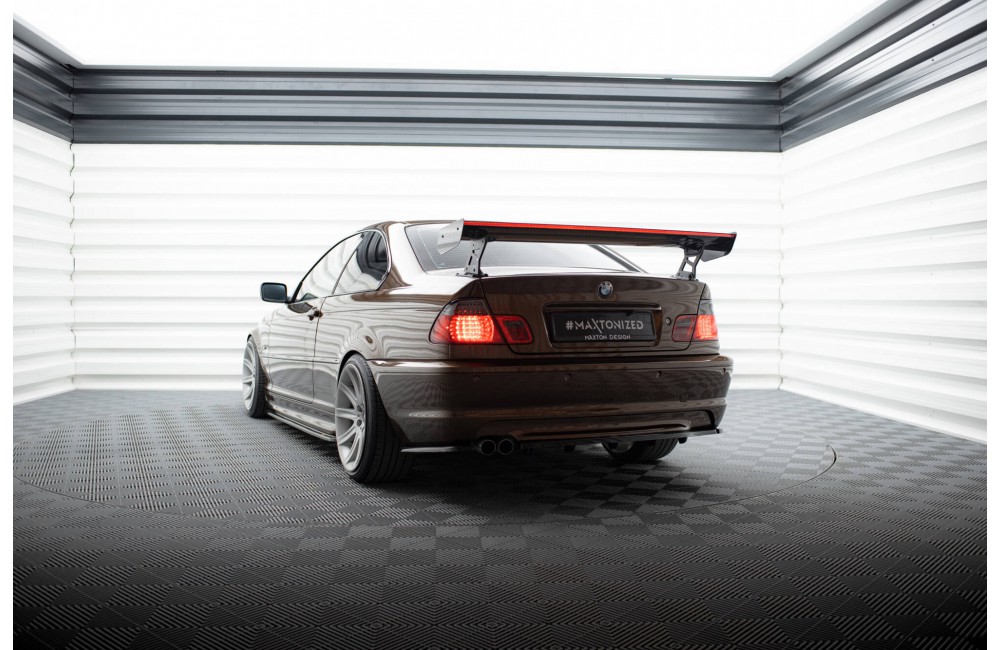 Carbon Spoiler With External Brackets Uprights + LED BMW 3 Coupe E46 Carbon Spoiler With External Brackets Uprights + LED BMW 3 Coupe E46