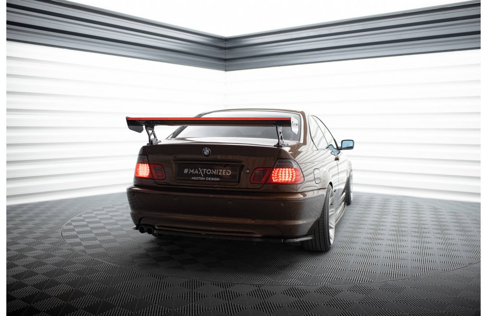 Carbon Spoiler With External Brackets Uprights + LED BMW 3 Coupe E46 Carbon Spoiler With External Brackets Uprights + LED BMW 3 Coupe E46