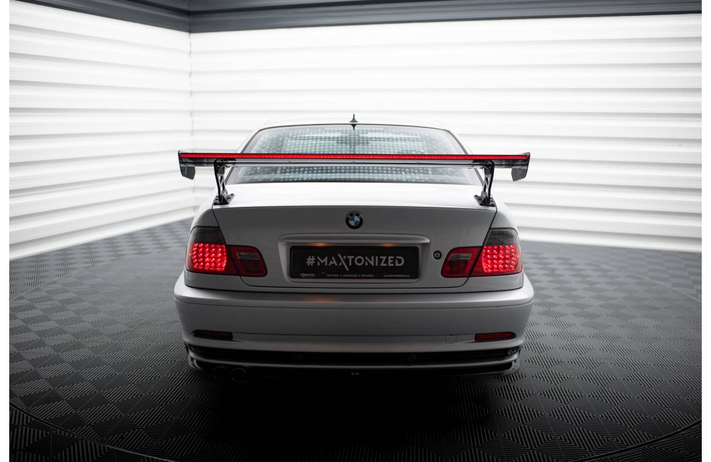 Carbon Spoiler With External Brackets Uprights + LED BMW 3 Coupe E46 Carbon Spoiler With External Brackets Uprights + LED BMW 3 Coupe E46