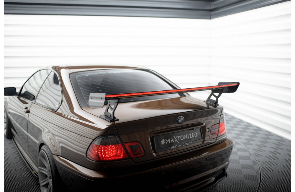 Carbon Spoiler With External Brackets Uprights + LED BMW 3 Coupe E46 Carbon Spoiler With External Brackets Uprights + LED BMW 3 Coupe E46