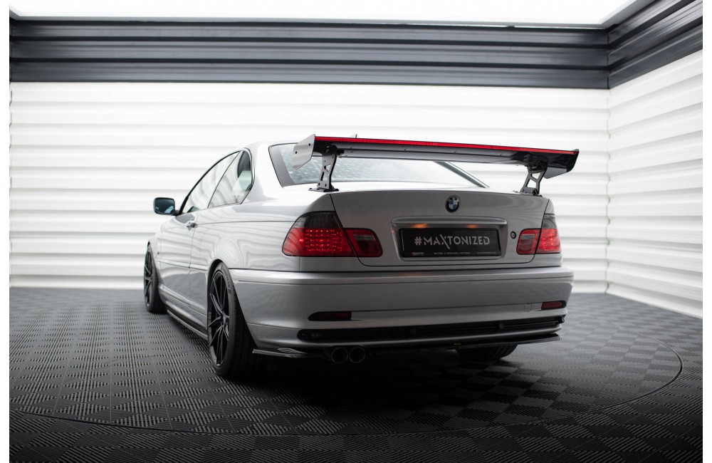 Carbon Spoiler With External Brackets Uprights + LED BMW 3 Coupe E46 Carbon Spoiler With External Brackets Uprights + LED BMW 3 Coupe E46