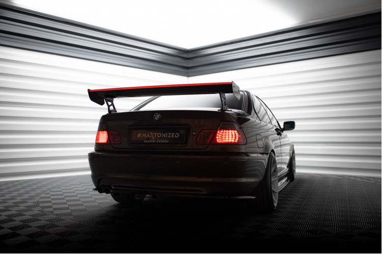 Αεροτομή Carbon Με Εξωτερικά Στηρίγματα + LED BMW 3 Coupe E46
