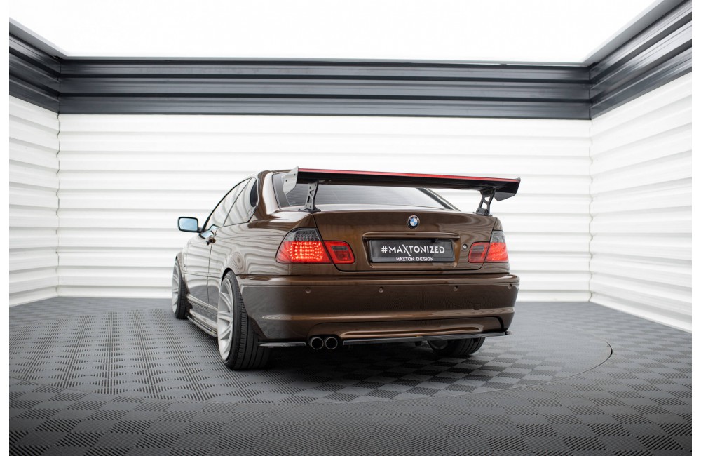 Carbon Spoiler With External Brackets Uprights + LED BMW 3 Coupe E46 Carbon Spoiler With External Brackets Uprights + LED BMW 3 Coupe E46