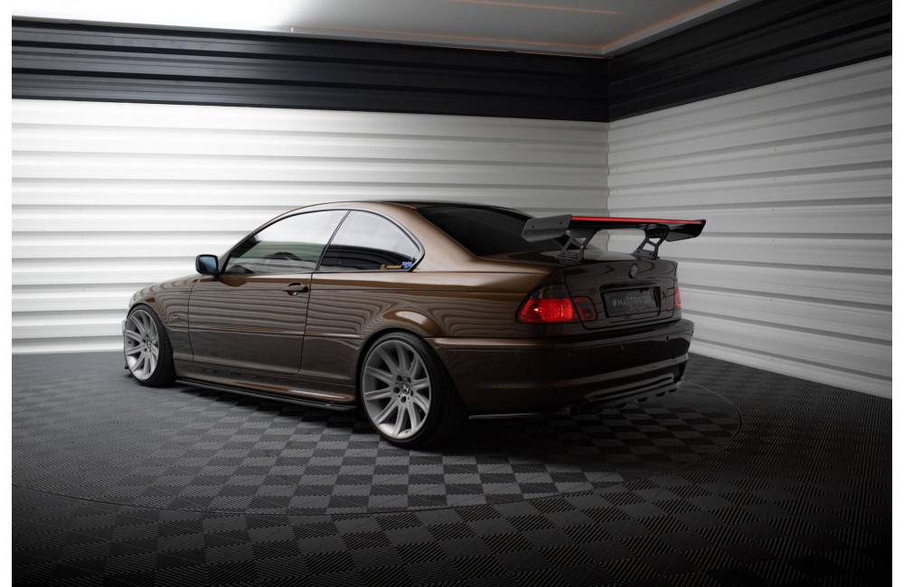 Carbon Spoiler With Internal Brackets Uprights + LED BMW 3 Coupe E46 Carbon Spoiler With Internal Brackets Uprights + LED BMW 3 Coupe E46