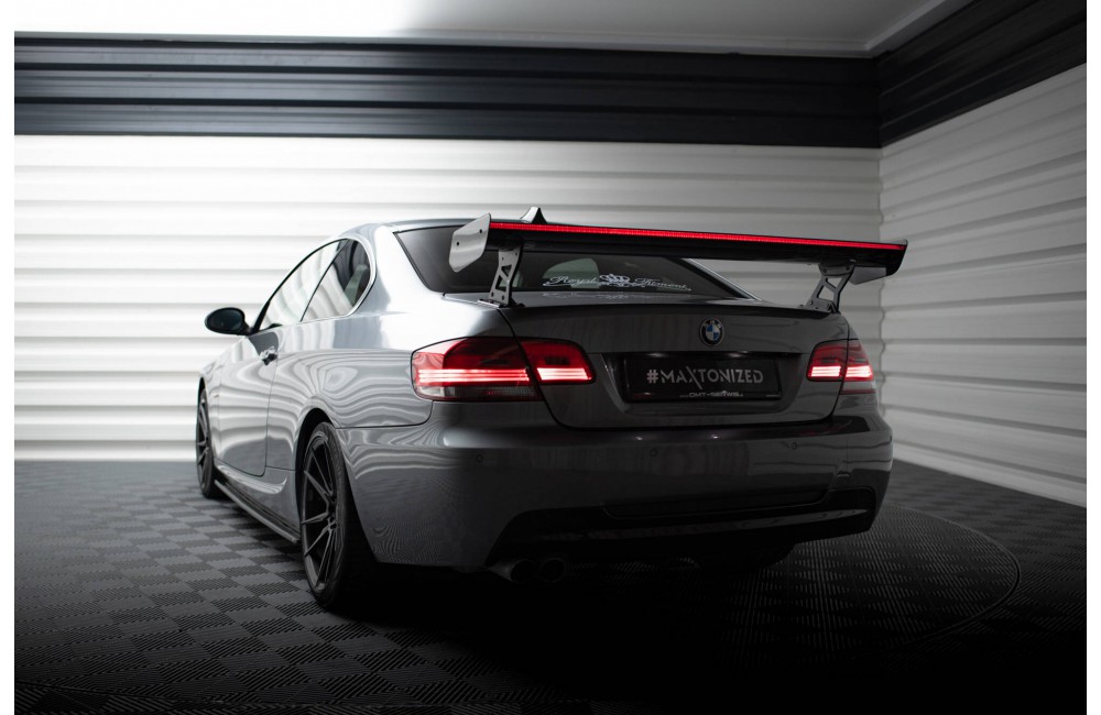 Carbon Spoiler With External Brackets Uprights + LED BMW 3 / M3 Coupe E92 Carbon Spoiler With External Brackets Uprights + LED BMW 3 / M3 Coupe E92