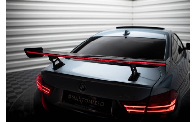 Carbon Spoiler With Internal Brackets Uprights + LED BMW 4 F32 / 4 F32 M-Pack Coupe 